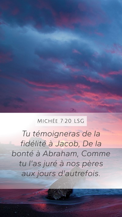 Michée 7:20 LSG Bible Verse Image