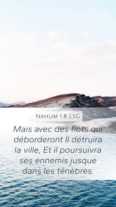 Nahum 1:8 LSG Bible Verse Image