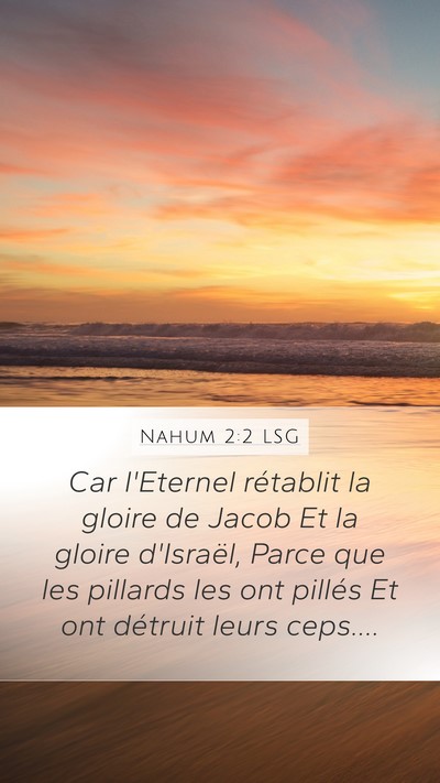 Nahum 2:2 LSG Bible Verse Image