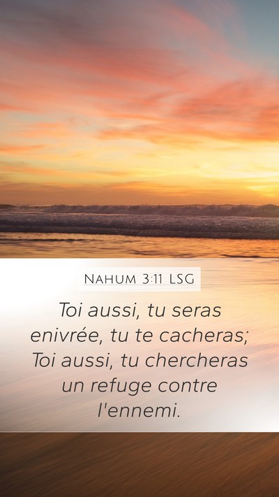 Nahum 3:11 LSG Bible Verse Image