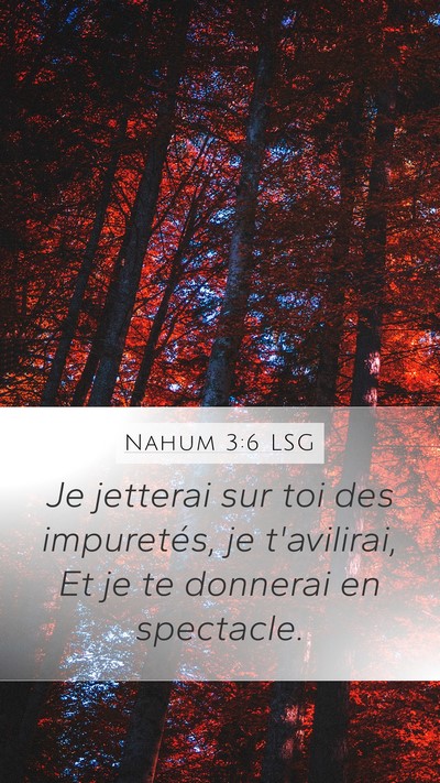 Nahum 3:6 LSG Mobile Phone Wallpaper - Je jetterai sur toi des impuretés, je - Mobile Bible Verse Wallpaper