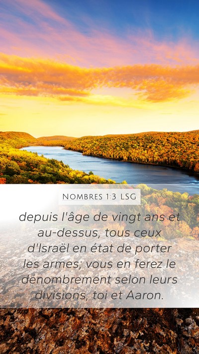 Nombres 1:3 LSG Bible Verse Image