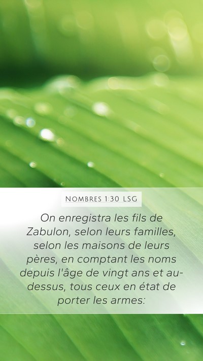 Nombres 1:30 LSG Bible Verse Image
