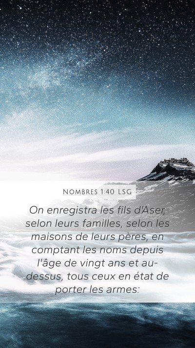 Nombres 1:40 LSG Bible Verse Image