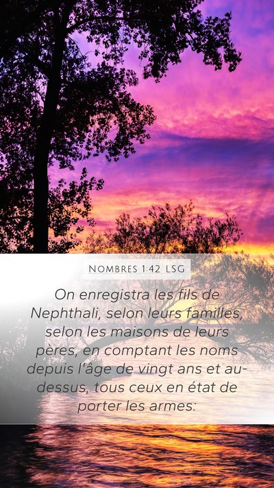 Nombres 1:42 LSG Bible Verse Image
