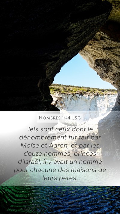 Nombres 1:44 LSG Mobile Phone Wallpaper - Tels sont ceux dont le dénombrement fut fait par - Mobile Bible Verse Wallpaper