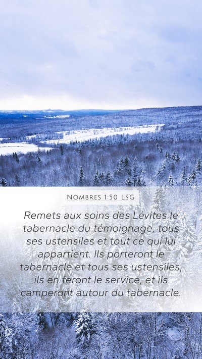 Nombres 1:50 LSG Bible Verse Image
