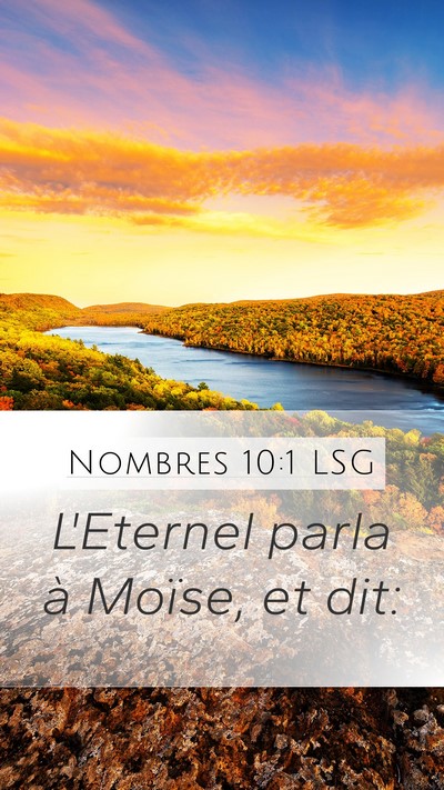 Nombres 10:1 LSG Bible Verse Image