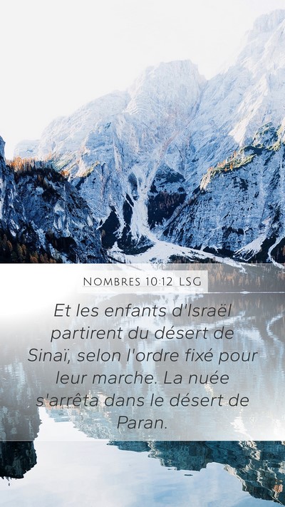 Nombres 10:12 LSG Bible Verse Image