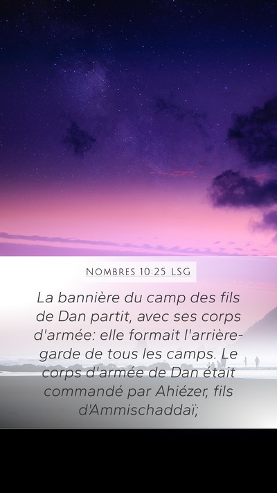 Nombres 10:25 LSG Bible Verse Image