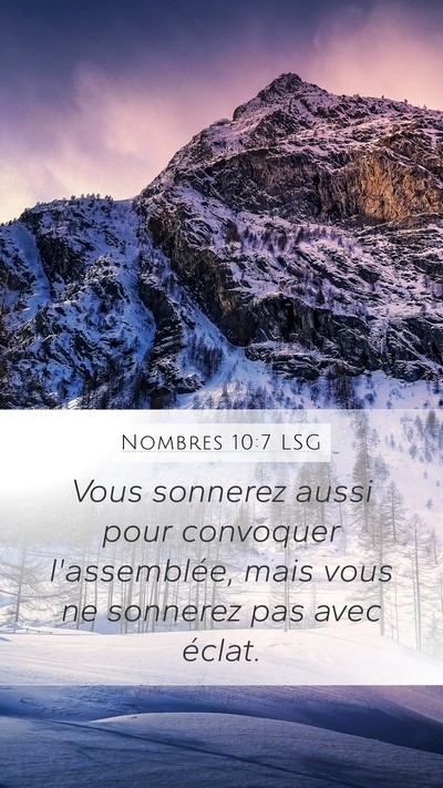 Nombres 10:7 LSG Mobile Phone Wallpaper - Vous sonnerez aussi pour convoquer l'assemblée, - Mobile Bible Verse Wallpaper