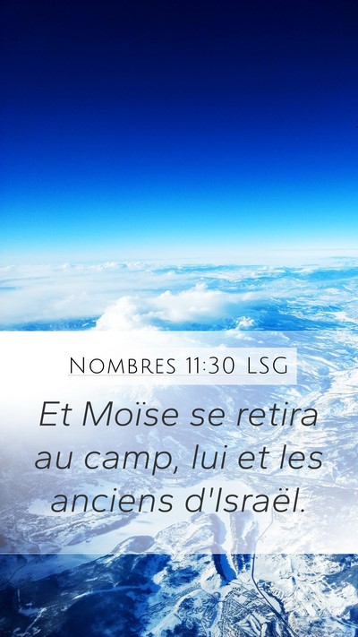 Nombres 11:30 LSG Bible Verse Image