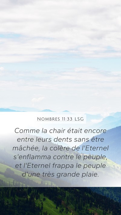 Nombres 11:33 LSG Bible Verse Image