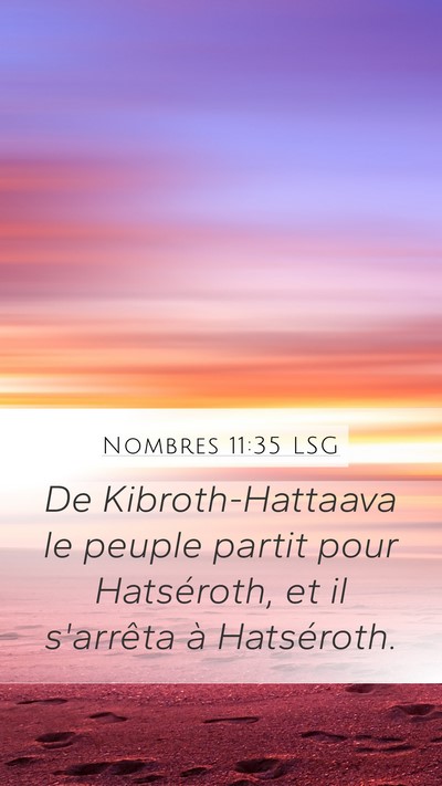 Nombres 11:35 LSG Bible Verse Image