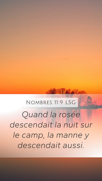 Nombres 11:9 LSG Bible Verse Image