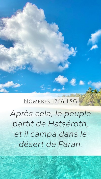 Nombres 12:16 LSG Bible Verse Image
