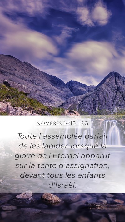 Nombres 14:10 LSG Bible Verse Image