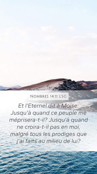 Nombres 14:11 LSG Bible Verse Image