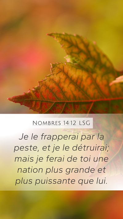 Nombres 14:12 LSG Bible Verse Image
