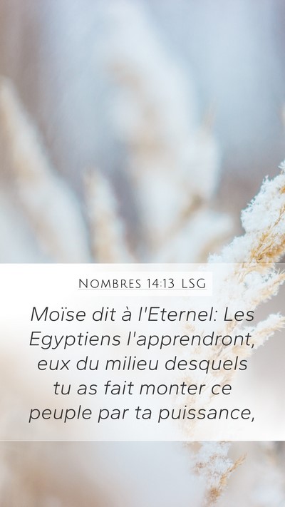 Nombres 14:13 LSG Bible Verse Image