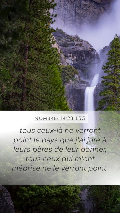 Nombres 14:23 LSG Bible Verse Image