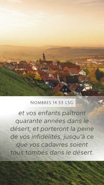 Nombres 14:33 LSG Bible Verse Image