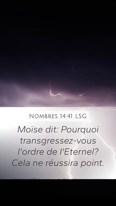 Nombres 14:41 LSG Bible Verse Image