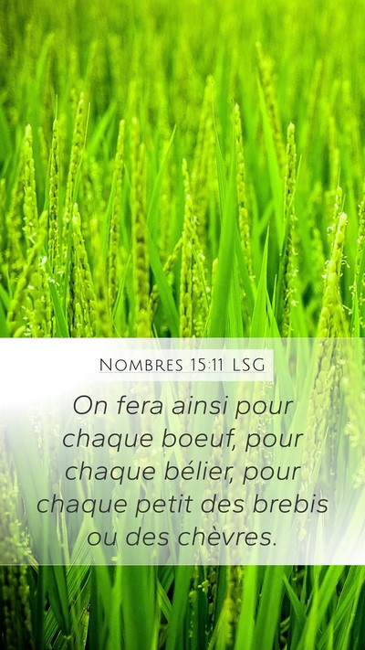 Nombres 15:11 LSG Mobile Phone Wallpaper - On fera ainsi pour chaque boeuf, pour chaque - Mobile Bible Verse Wallpaper