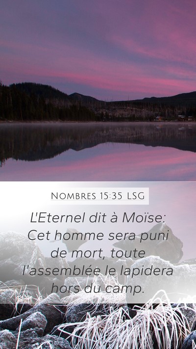 Nombres 15:35 LSG Bible Verse Image