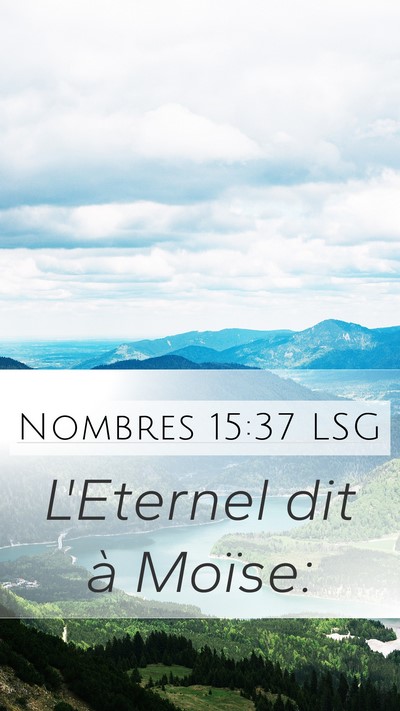 Nombres 15:37 LSG Bible Verse Image