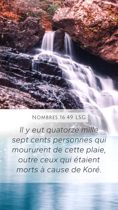 Nombres 16:49 LSG Bible Verse Image