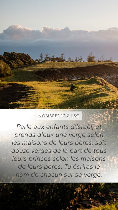 Nombres 17:2 LSG Bible Verse Image