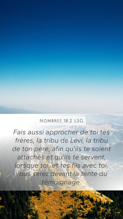 Nombres 18:2 LSG Bible Verse Image