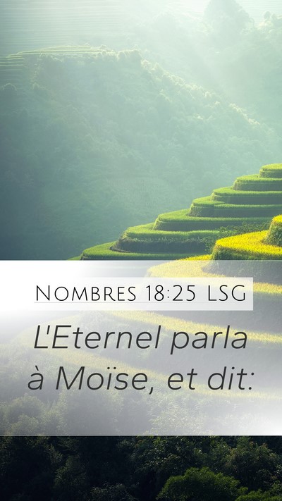 Nombres 18:25 LSG Mobile Phone Wallpaper - L'Eternel parla à Moïse, et - Mobile Bible Verse Wallpaper