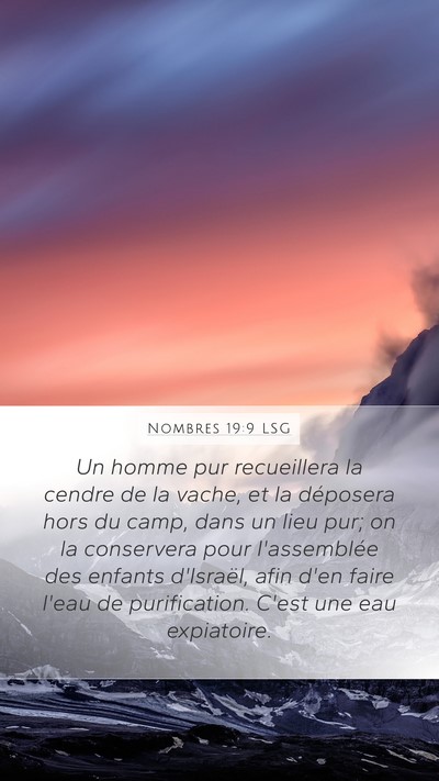 Nombres 19:9 LSG Bible Verse Image