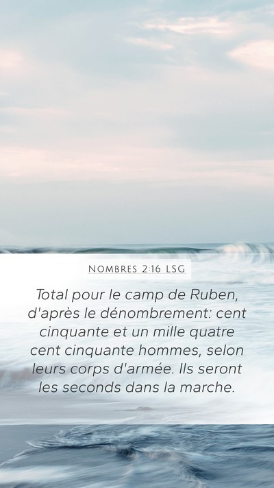 Nombres 2:16 LSG Bible Verse Image