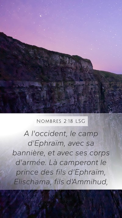 Nombres 2:18 LSG Bible Verse Image