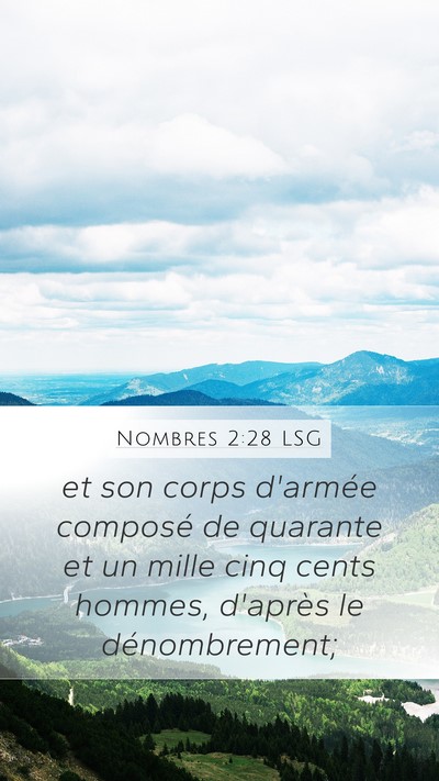 Nombres 2:28 LSG Bible Verse Image