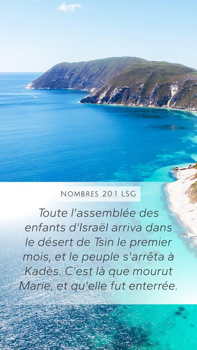 Nombres 20:1 LSG Bible Verse Image