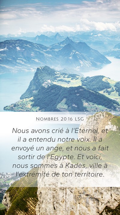 Nombres 20:16 LSG Bible Verse Image