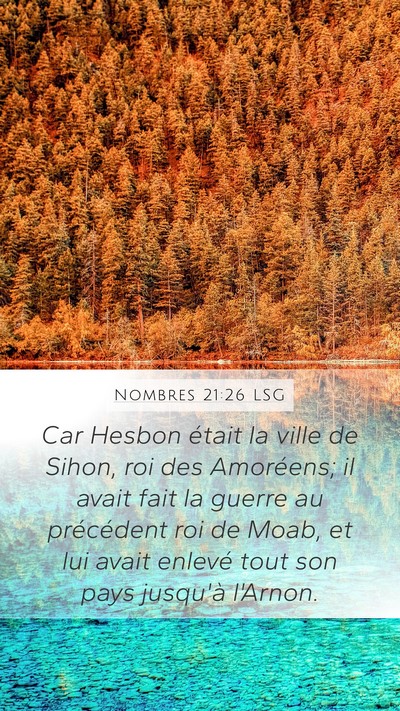 Nombres 21:26 LSG Bible Verse Image