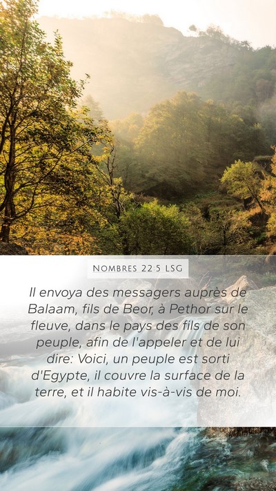 Nombres 22:5 LSG Bible Verse Image