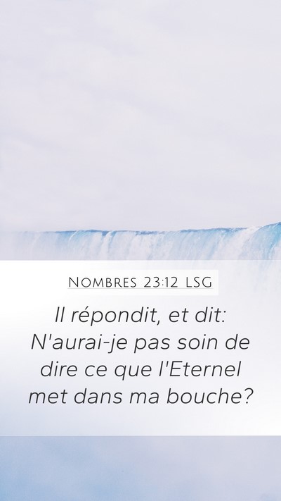 Nombres 23:12 LSG Bible Verse Image