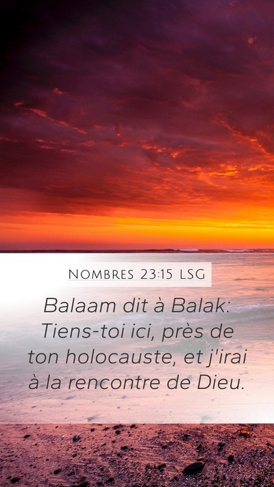 Nombres 23:15 LSG Bible Verse Image