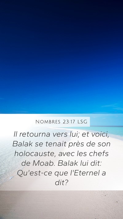 Nombres 23:17 LSG Mobile Phone Wallpaper - Il retourna vers lui; et voici, Balak se tenait - Mobile Bible Verse Wallpaper