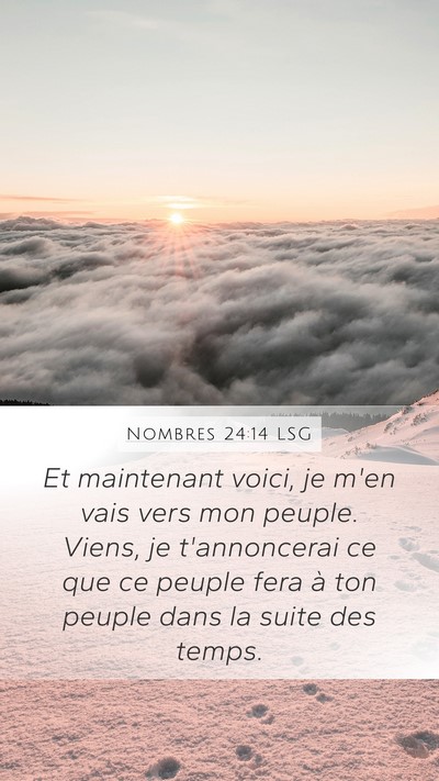 Nombres 24:14 LSG Bible Verse Image