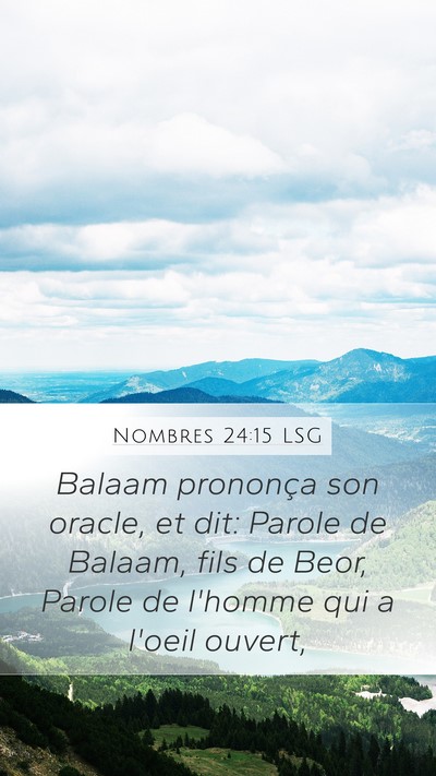 Nombres 24:15 LSG Bible Verse Image