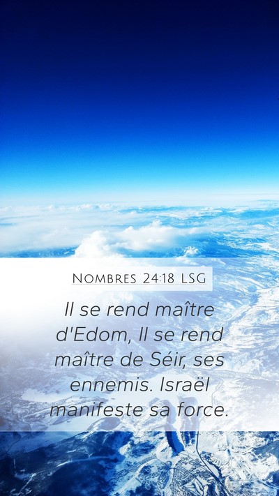 Nombres 24:18 LSG Bible Verse Image