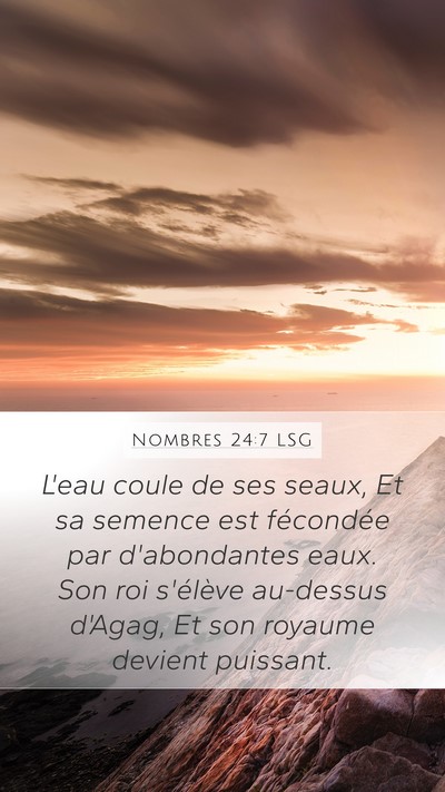 Nombres 24:7 LSG Bible Verse Image