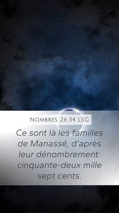 Nombres 26:34 LSG Bible Verse Image